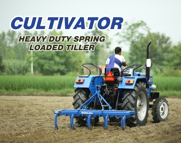 Cultivator Heavy-Duty Spring Loaded Tiller